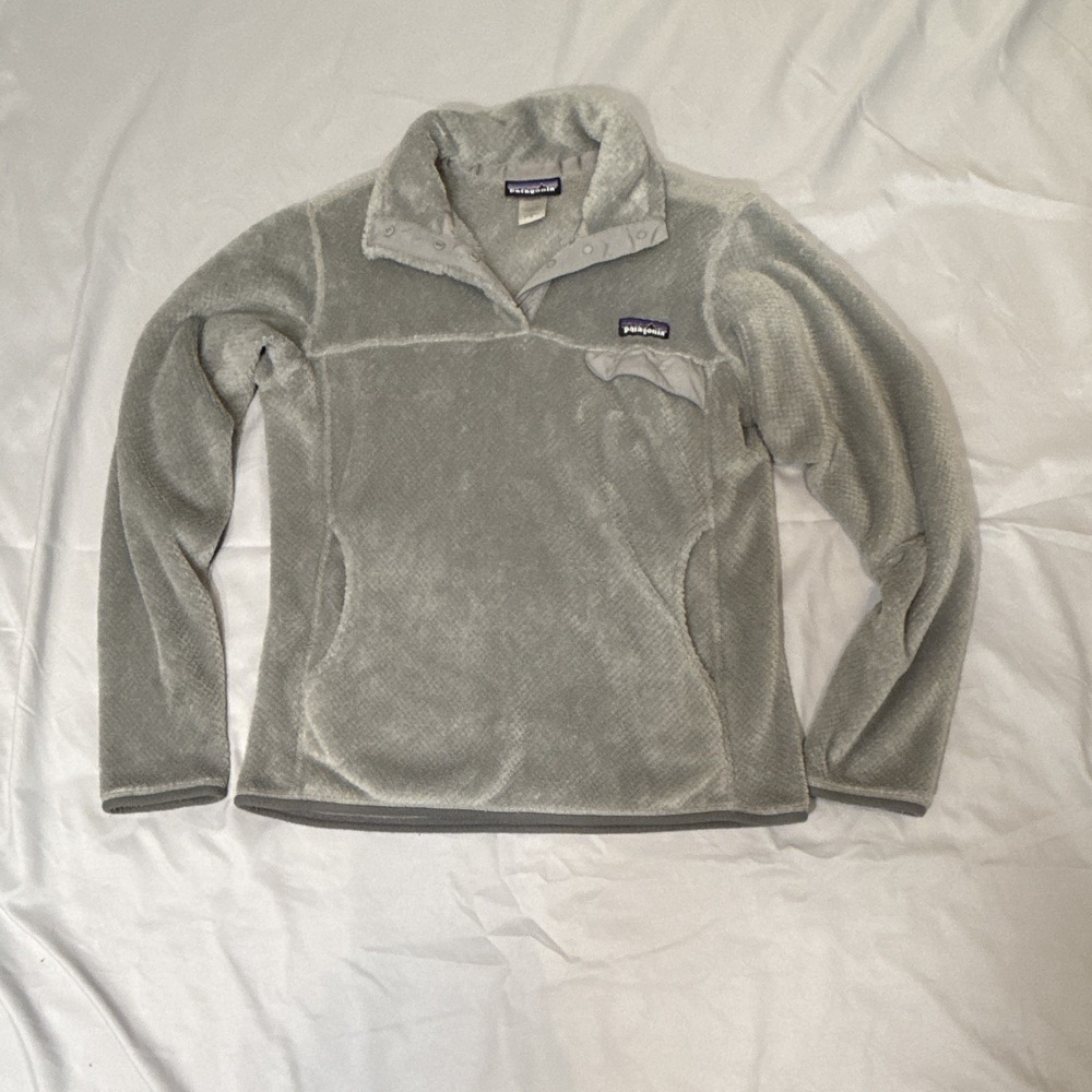 Patagonia Women's Snap-T Gray Collared Snap Pullover Jacket w/ Pockets M
